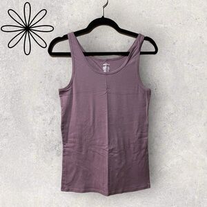 George Purple Cotton Layering Tank Top